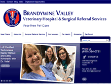 Tablet Screenshot of brandywinevalleyvethospital.com